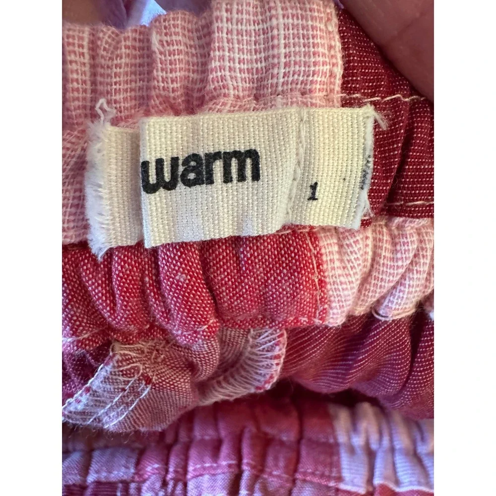Warm Shorts Women XS Pink Red Patchwork‎ Diamond Print Elastic Waist NWT Luxury